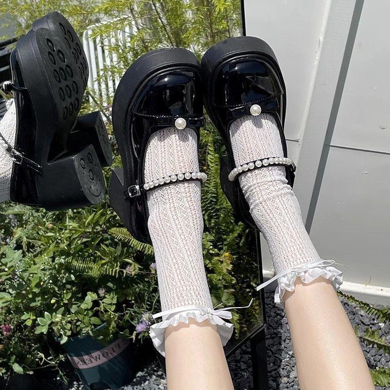 Small Mary Jane Shoes For Women With Pu Upper And Thick Heel For Daily Wear