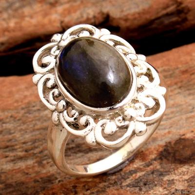 Anello in Argento Labradorite, Gioielli Fatti a Mano in Argento Sterling 925, Anello in Argento, Regali Per Lei, Gioielli in Argento