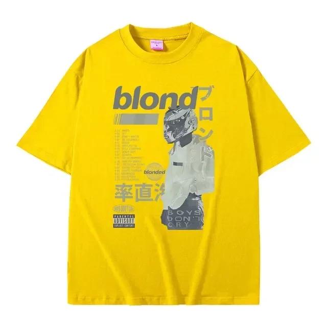 Best Famous Rapper Frank T-shirt Male Blond Hip Hop Tshirt Ocean Oversized T Shirt Men Women Fashion Rap Vintage Tees Streetwear
