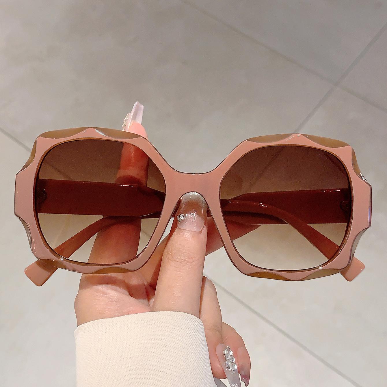 

Classic Double Color Big Spectacle Frame Frame Rectangular Sun Glasses Glasses Ladies For Men Luxury Designer Style Style Sun Eyeglasses Punk