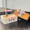 Cartoon Rilakkuma Plush Desktop Storage Box Cosmetic Organizer Skincare Basket Girls Miscellaneous Sorting Box Cute Gift