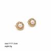Ladies Pearl Zircon 18k Gold-plated Simple Stud Earring Charms Elegant Trendy Factory Price Bulk In Stock Jewelry for Women Use