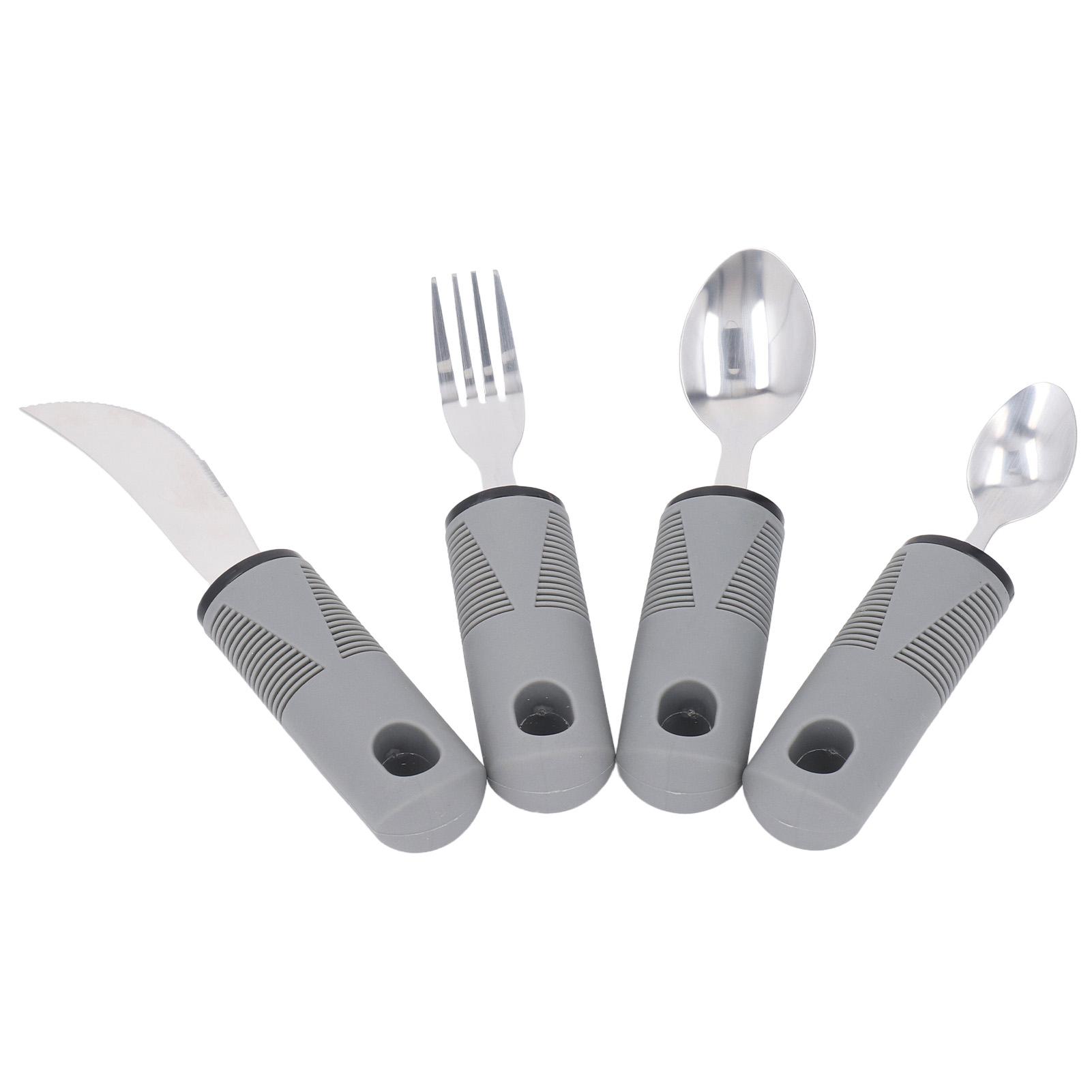 

4 предмета Специальные принадлежности Адаптивная посуда Нескользящие ручки Едят независимо Удобный захват Столовые приборы L(for 6.5-9kg)