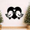 1Pc Rust Resistant Modern Lovebirds Metal Wall Art Sculpture Romantic Wedding Valentine Gift for Bedroom Garden Fence Decor