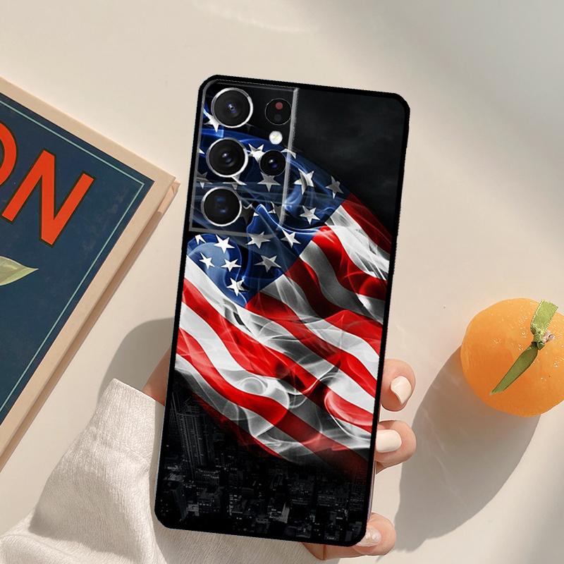 America USA Flag Phone Case For Samsung Galaxy S26 S25 S20 S21 S22 S23 S24 Ultra S10 Plus S25 FE Back Cover