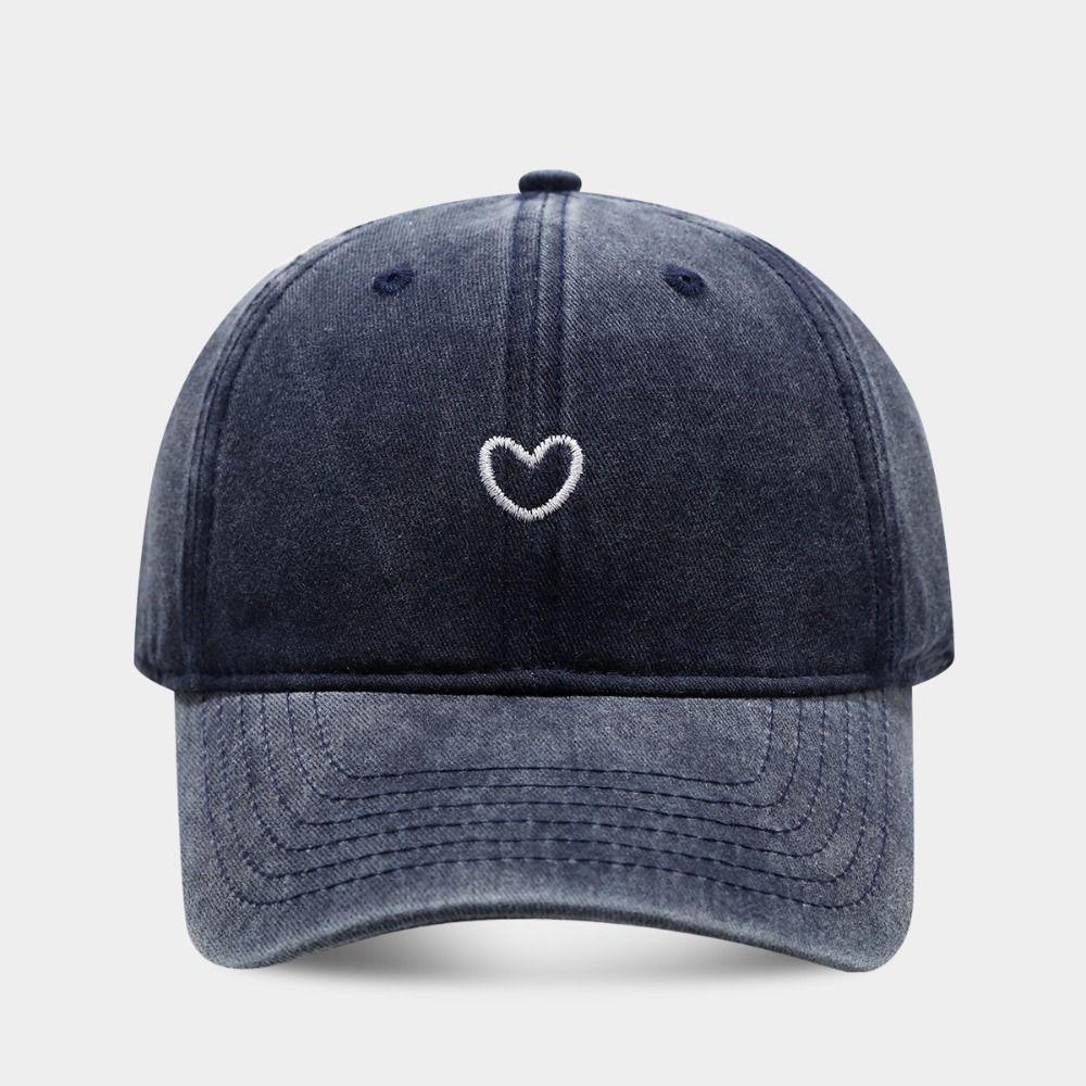 Retro Embroidery Love Baseball Hat Thin Sun Hat Casual Shade Hat  Outdoor
