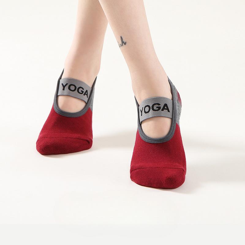 Women's Spring and Summer Yoga Pilates Dance Sports Non Slip Anti Fall Ballet Style Binding Socks