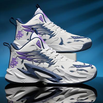 Zapatillas de baloncesto prácticas de caña alta para hombres y mujeres, zapatos deportivos de cuero nuevos, niños mayores de talla mediana y adolescentes, botas de cemento
