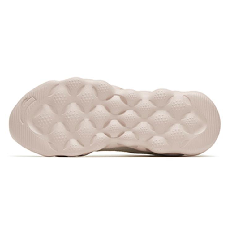 Anta Sheepskin Cushioning Slip Resistant Abrasion Resistant Breathable Low Top Running Shoes Women's White Gray 122245574-1
