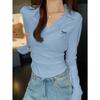 Hot Girl Versatile Long-sleeved Inner Shirt Top T-shirt Women's Spring and Summer Independent Station