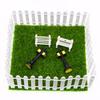 1Pcs 5x90cm Mini Wooden Fence for Miniature Fairy Garden Decoration White Flexible Small Wood Picket Fence Craft