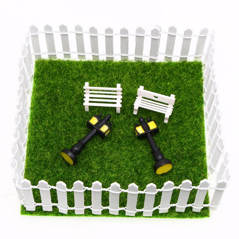 1Pcs 5x90cm Mini Wooden Fence for Miniature Fairy Garden Decoration White Flexible Small Wood Picket Fence Craft