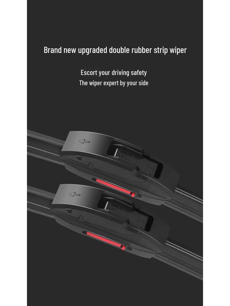 2019 Geometry A Double-Layer Rubber Wiper Blades: 21" Original & 22" PRO Silent Boneless Brush Strips