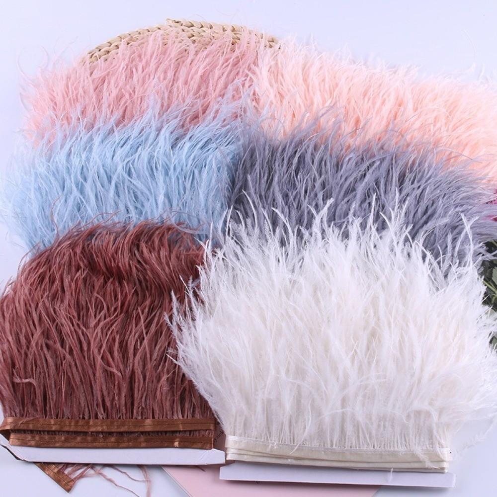1 Meter Ribbon Tassel Natural Ostrich Feathers Ostrich Feathers Trim Wedding Party Decoration