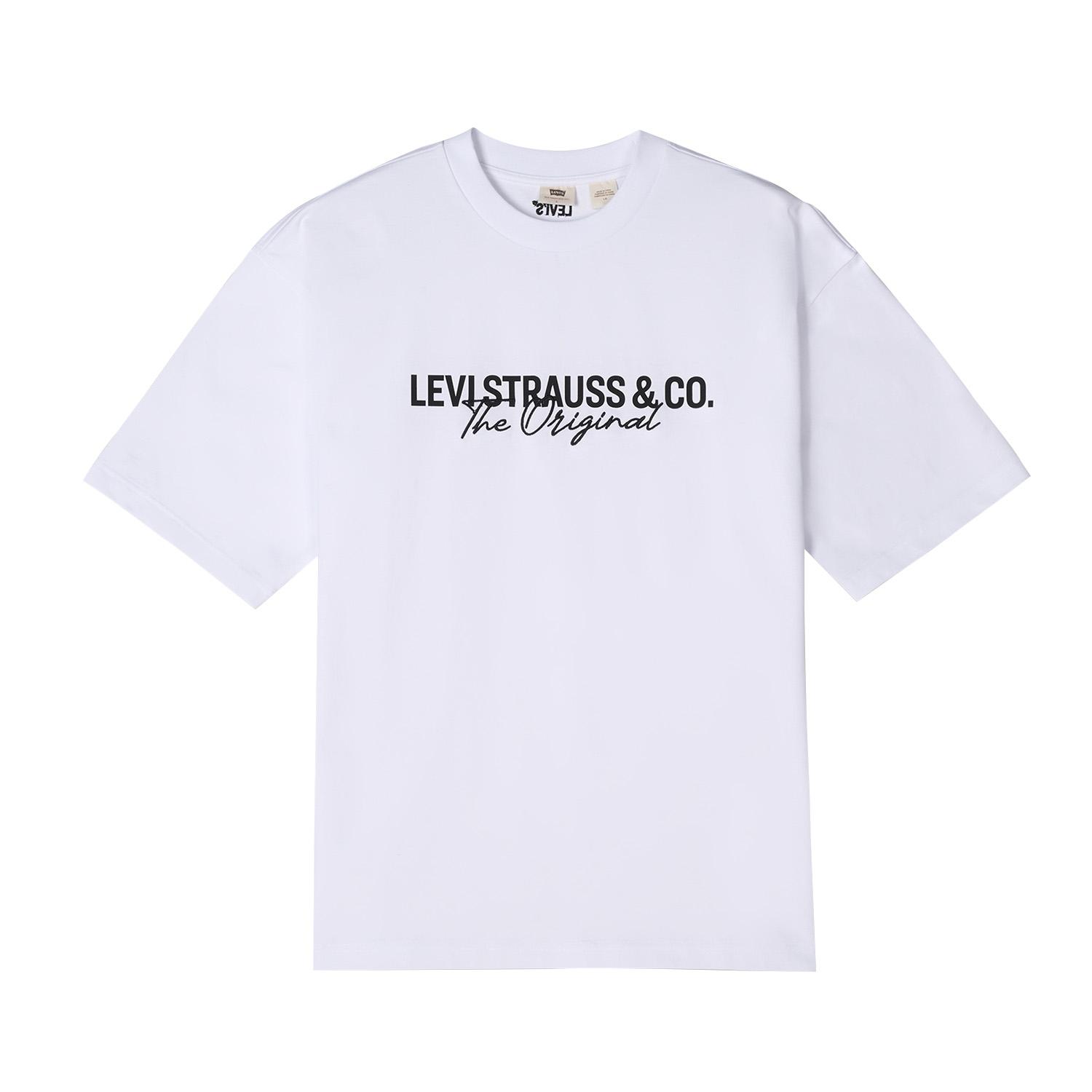 Levis Свободная Американский Повседневный Универсальный Удобный Модный Короткий Рукав Футболка Унисекс Топы 006PZ-0000 XS