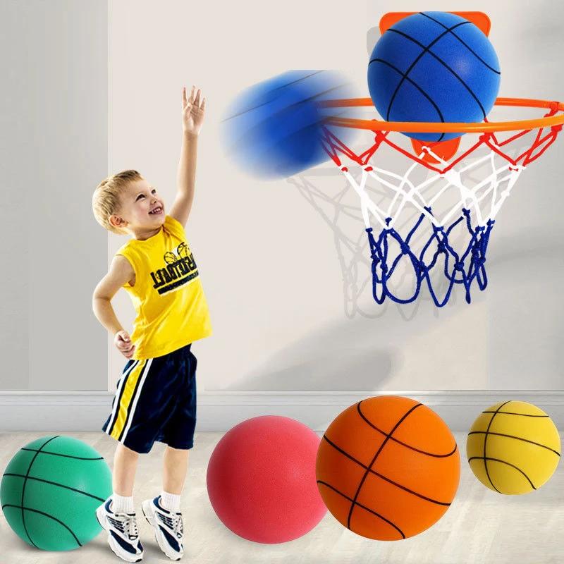 18/21cm Stiller Ball Baby Basketball Hohe Dichte Weicher Elastischer Ball Kinder Indoor Sport Geräuschreduzierender Ball Entwicklungsspiele