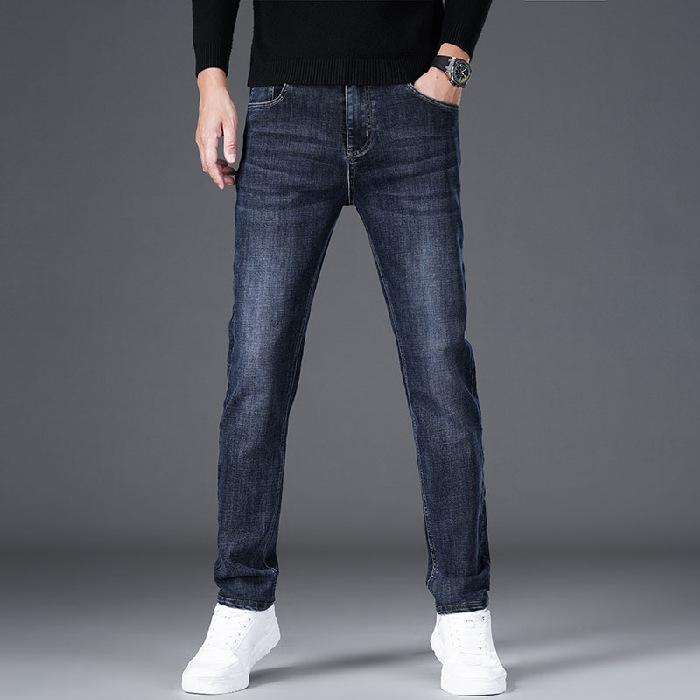 2024 Autumn/Winter Jeans Men'S Slim Fit Straight Leg Business Casual Pants Men'S Pants
