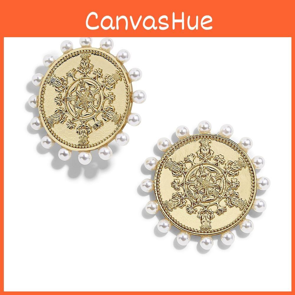 Alloy Pearl Vintage Earrings For Women With Intricate Design Metal