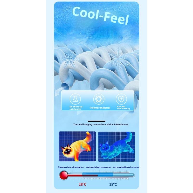 Heat Relief Cool Pet Mat Soft Ice Sleeping Pad Breathable Cushion for Dogs Cats Indoor Home Car Outdoor Daily Use