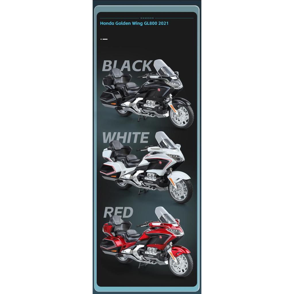 1/11 HONDA Gold Wing GL800 2021 Modello Moto in Lega Diecasts Metallo Moto da Turismo Ricreativo Modello Suono Luci Giocattolo per Bambini Regalo