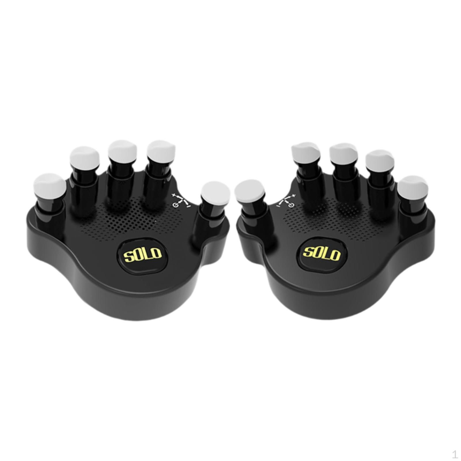 

2 штуки тренажеров для пальцев пианино для детей, инструмент для коррекции осанки при нажатии, эргономичный чёрный