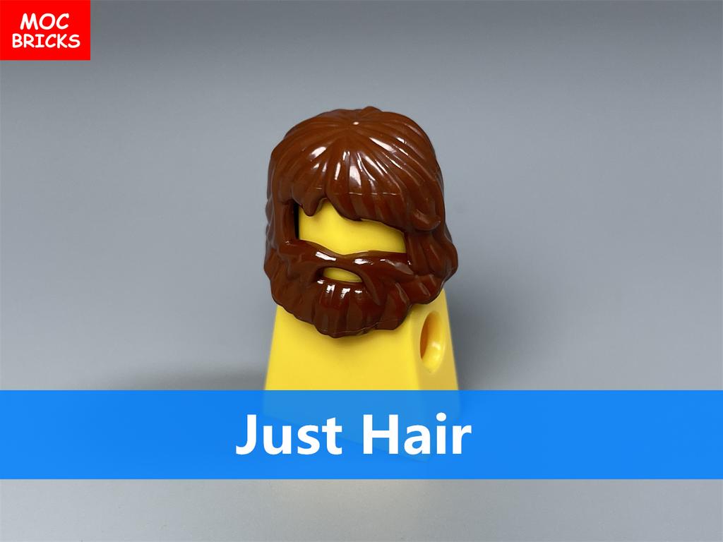 Non-Toxic 10Pcs/Lot Moc Bricks Brown Male Hairs For 4Cm Figure Body Wear Compatible With Major Brand Building Blocks Toys Dolls