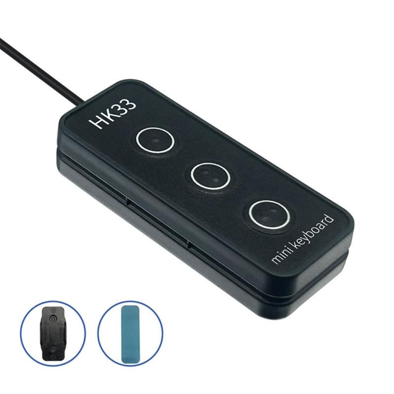 3 Keys Portable Keypad Keypad USB Macro Programming Key USB Connection Keyboard for Game Support Multiple Platform