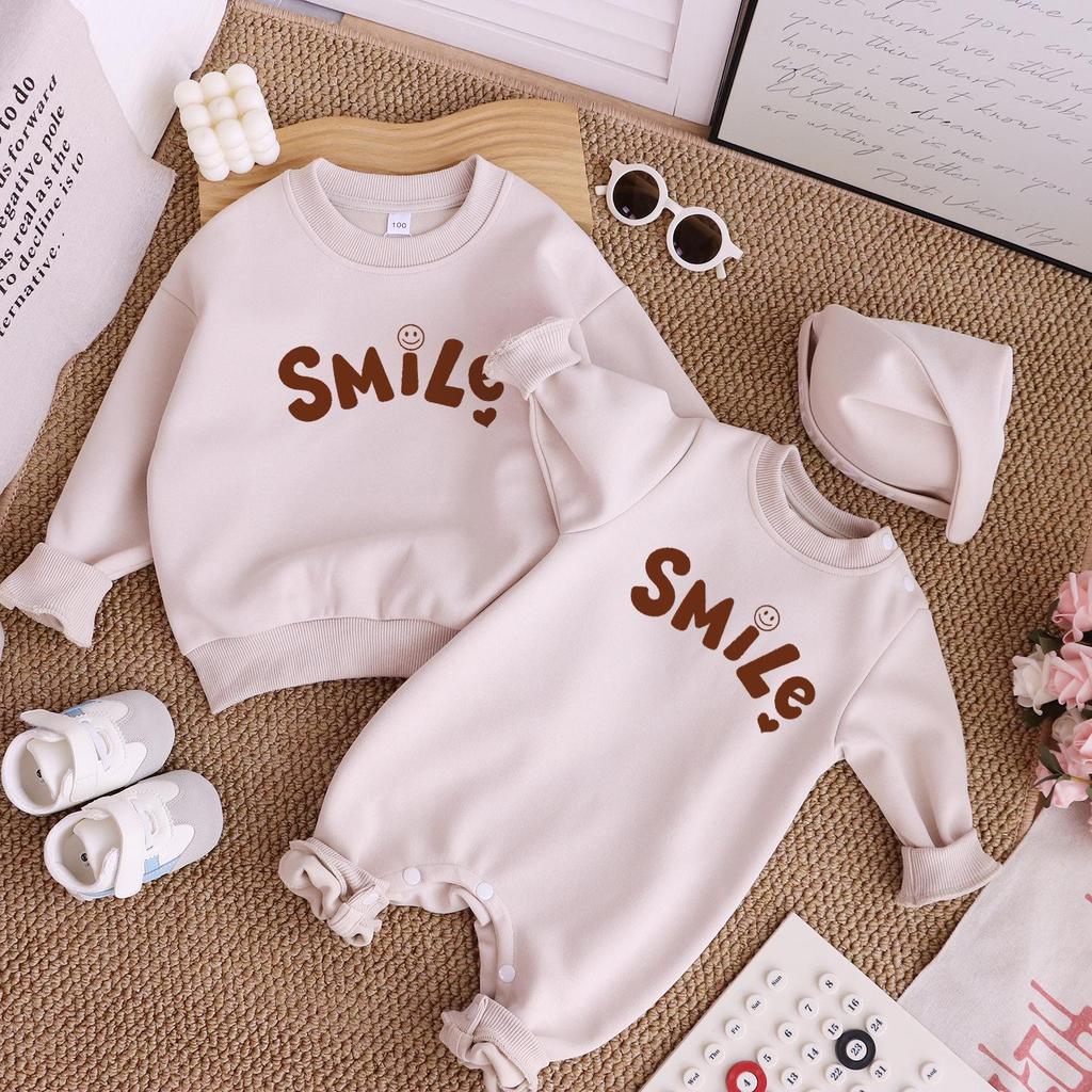 100-Day Celebration Velvet Winter Family Outfit - Parent-Child Bodysuit & Mother-Son Hoodie Set, High-End 2025 Edition