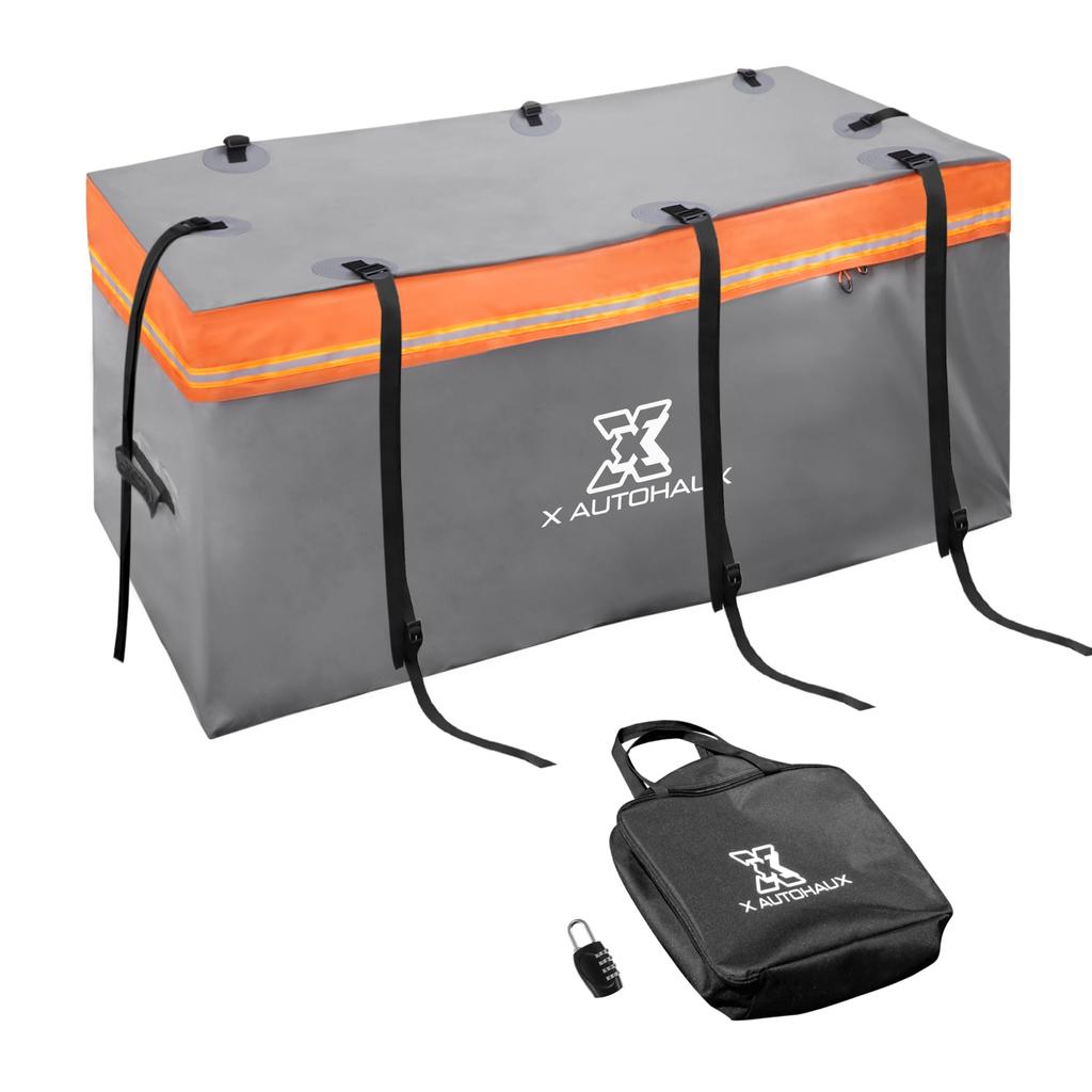 Uxcell 25 Cubic Feet Car Trailer Luggage Bag Set with 8 Reinforced Fits Most Steel Trailer Basket Straps, Vehicles,