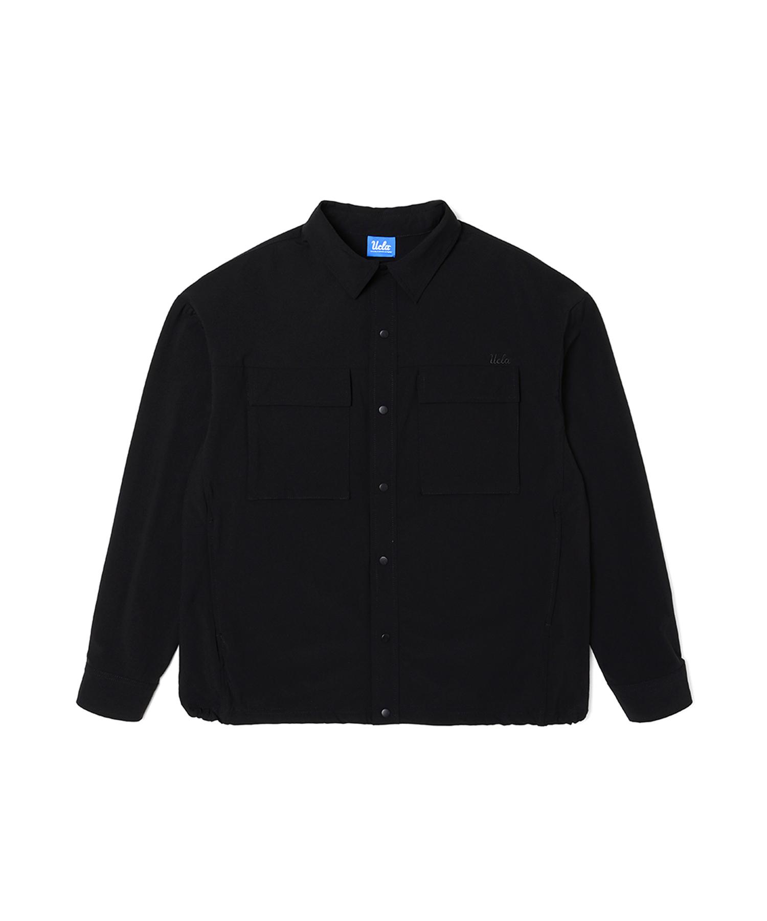 Мужская рубашка-куртка UCLA с кулиской по низу [Черный](Uz8Ls11_39) Black(39)/Lll