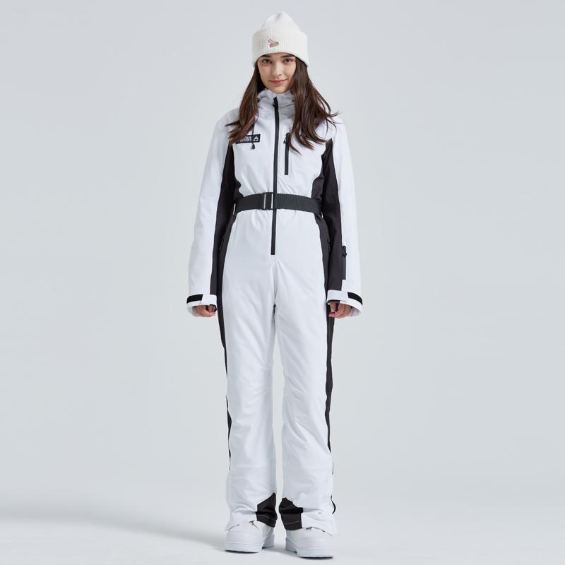 2025 Women's Slimming Waterproof One-Piece Ski Suit for Winter Outdoor Activities