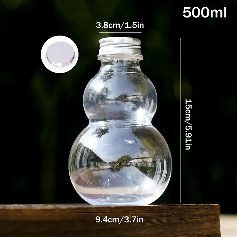 350/500Ml Calabash Shape Water Bottles For Milk Tea Coffee Juice Portable Drinking Cup Home Juicing Beverage Drink Bottle