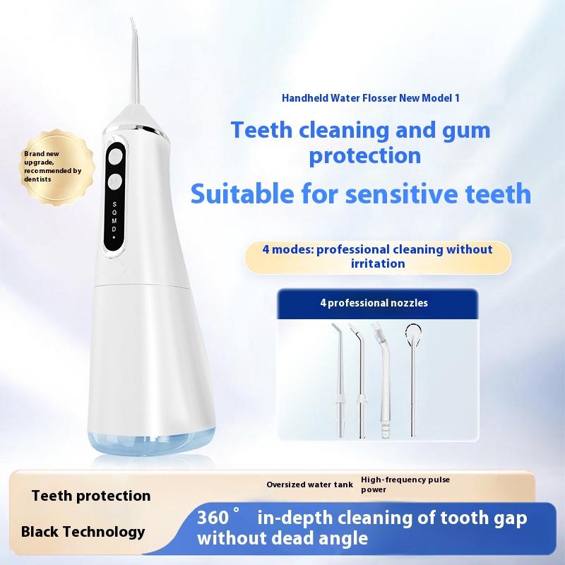 Irygator doustny Water Flosser Przenośny Dentalny Jet Wodny Zbiornik na wodę 320 ml Czyścik do zębów Ładowalny przez USB Wodoodporny