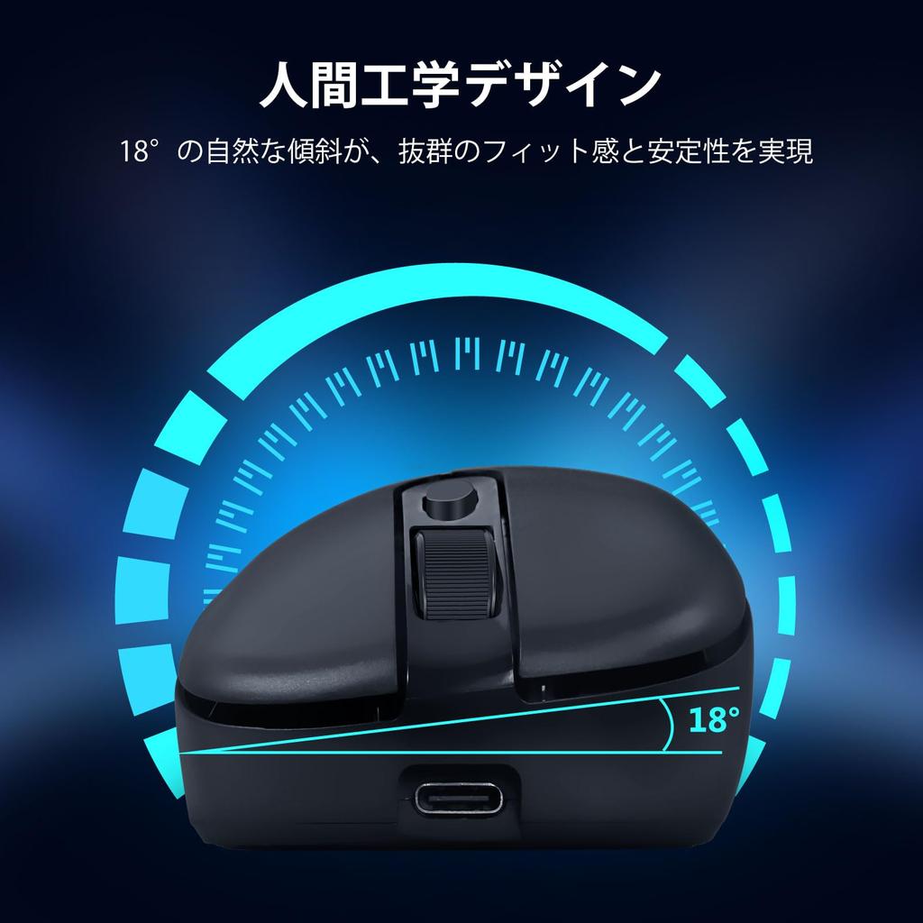 Redragon M818 Wireless Gaming 24000 Equipped with PAW3311 6 Programmable Software Compatible for Mouse, Ultra-Lightweight (58g), DPI, BT/2.4G/USB-C