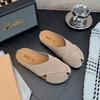 New Style Women Slipper Designer Retro Women's Slippers Round Headed Flat Bottom Home Versatile Women's Cool Slippers