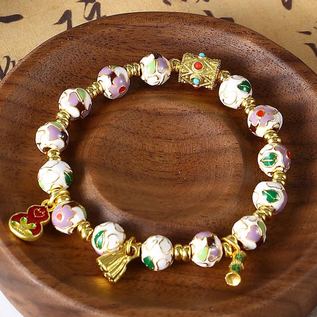 Cloisonné Bracelet - Valentine's Day & Birthday DIY Gift, Ethnic Style Jewelry