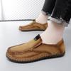 Large Size Men's Shoes Summer New Hand-sewn Casual Shoes Men's Beef Tendons Are Comfortable and Versatile, and the Feet Are Lazy.