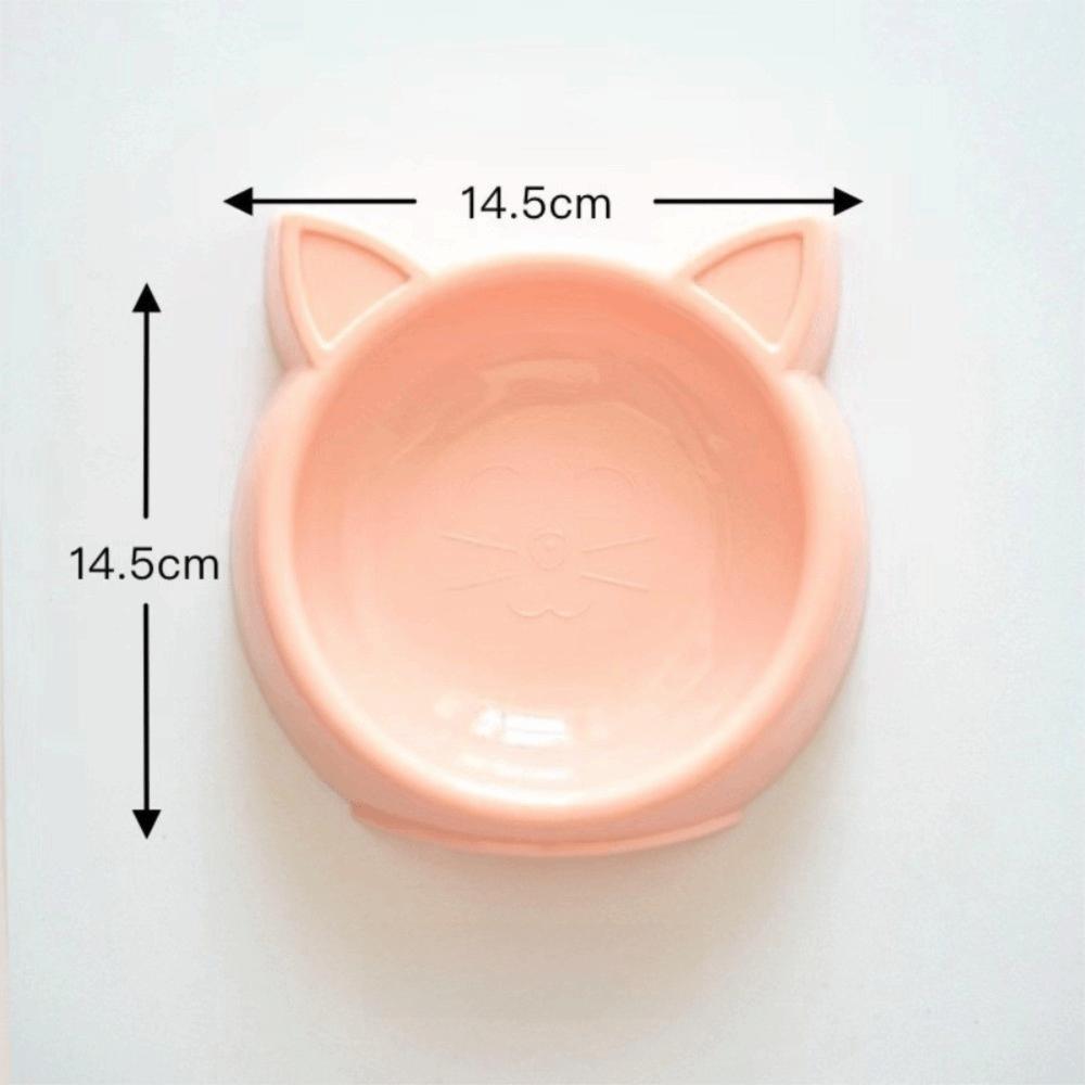 Cat Shape Cat Bowl Non-slip Cat Plates Cute Kitten Bowl  Pet Feeding