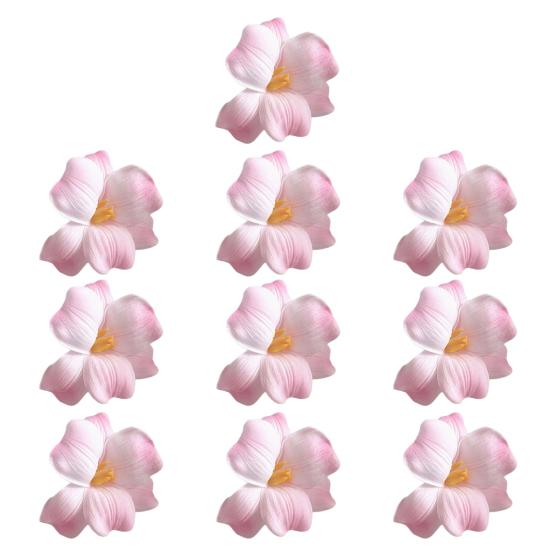 10 Pcs Artificial Faux Silk Phalaenopsis Flower Heads Fake Orchid Head for Wedding Floral Bouquet Decor DIY Craft Making