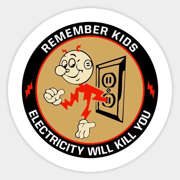 

Cute & Funny Electric Shock Warning Sticker for Cars & Motorcycles