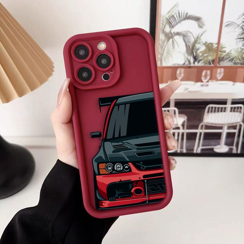 Carton Sports Car JDM Drift Phone Case For Samsung A13 A15 A16 A17 A22 A23 A25 A32 A33 A35 A51 A52 A53 A54 A55 A71 A72 Cover
