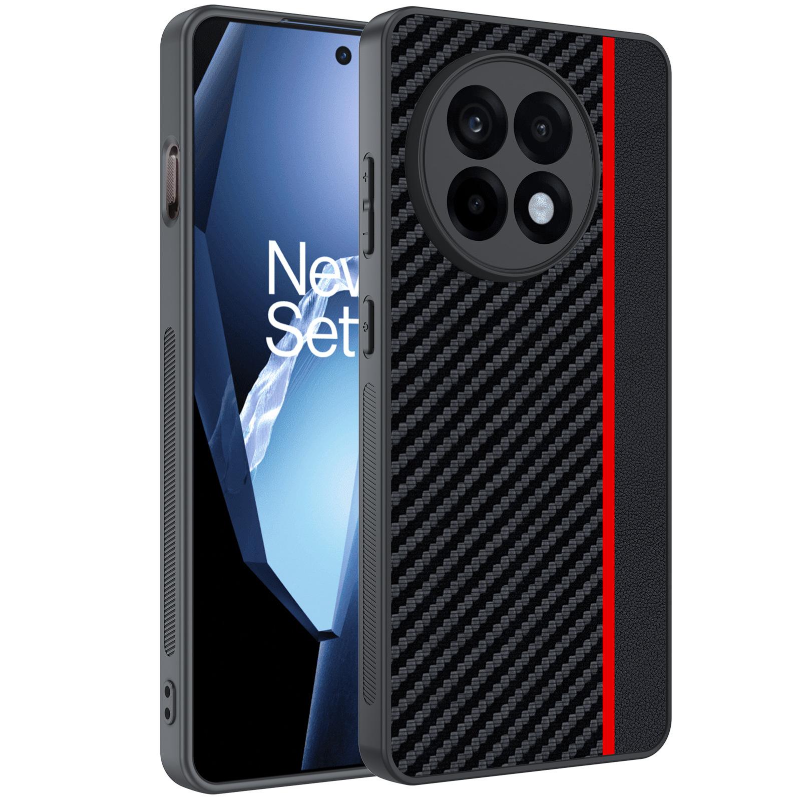 Suitable for OnePlus ACE5 mobile phone case Carbon fiber Kevlar pattern anti-drop ultra-thin OnePlus13R leather case protective case Oneplus ace 5