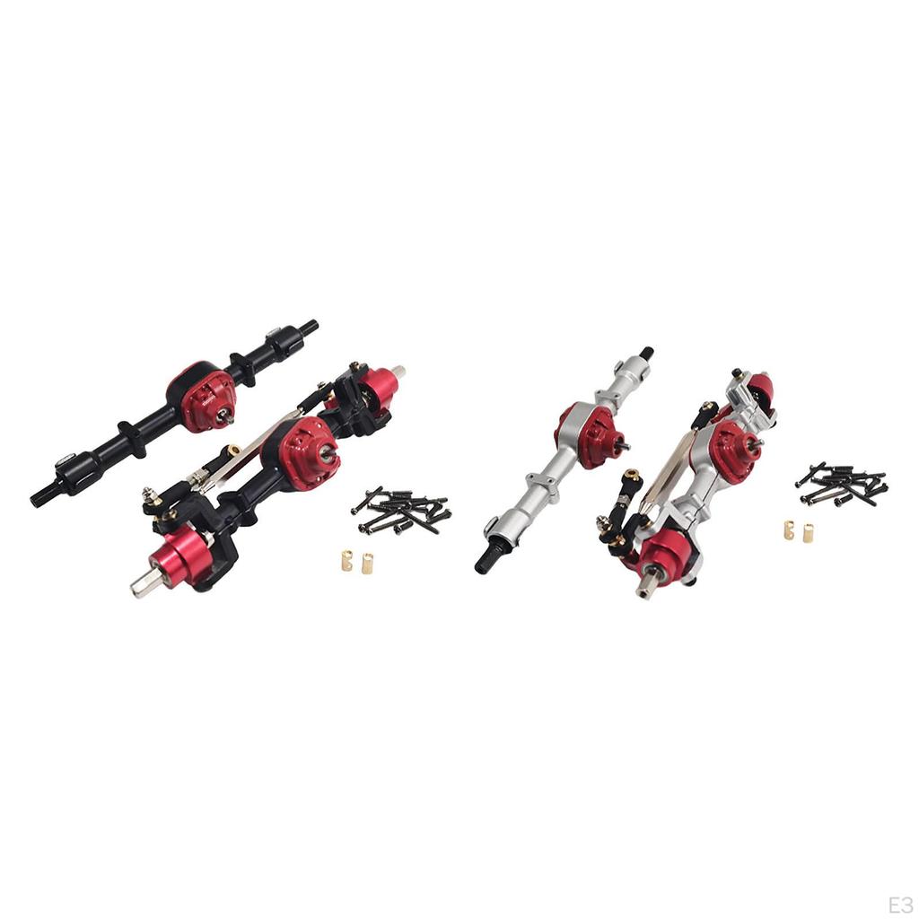 1/12 RC Car Front And Rear Axle Kit, Easy to Install, Heavy Duty Metal Replacement Parts for MN78