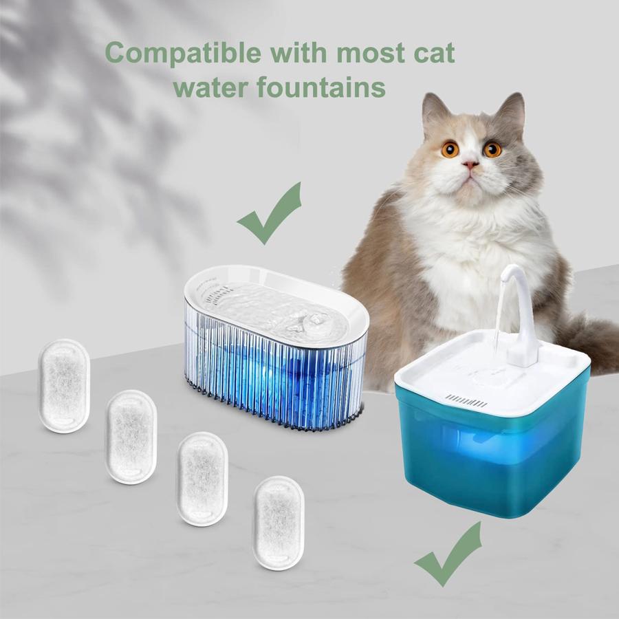 Replacement Filters for Cat Water Fountain Stainless Steel Dispenser Feeders Pet Water Fountain Activated Carbon Replaced Filter