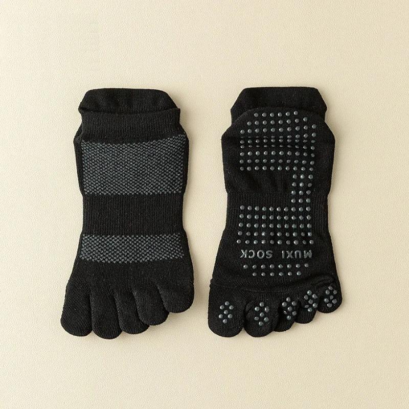 Yoga Pilates Five Finger Socks Ankle Men Non Slip Mesh Solid Simple Athletic Sport Boat Toe Socks