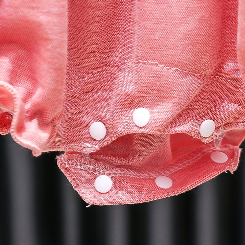 Newborn Baby Girl Embroidered Hanfu Romper - Cute Chinese Style Short Sleeve Summer Bodysuit for Outings