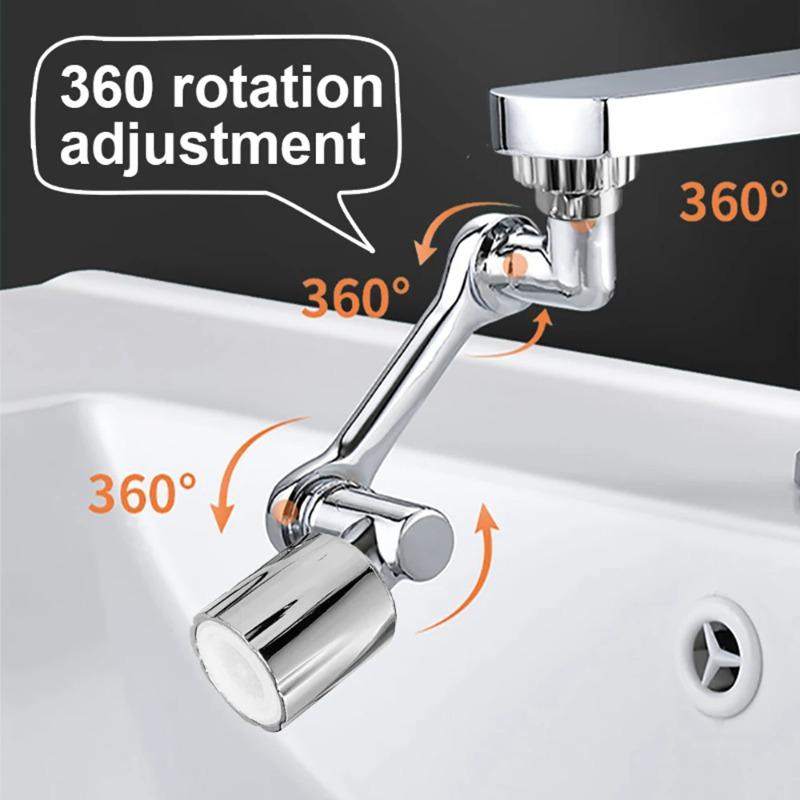 1080° Universal Rotation Faucet Extender Kitchen Robot Arm Extension Faucets Mixer Aerator Head Bubbler Water Tap Nozzle