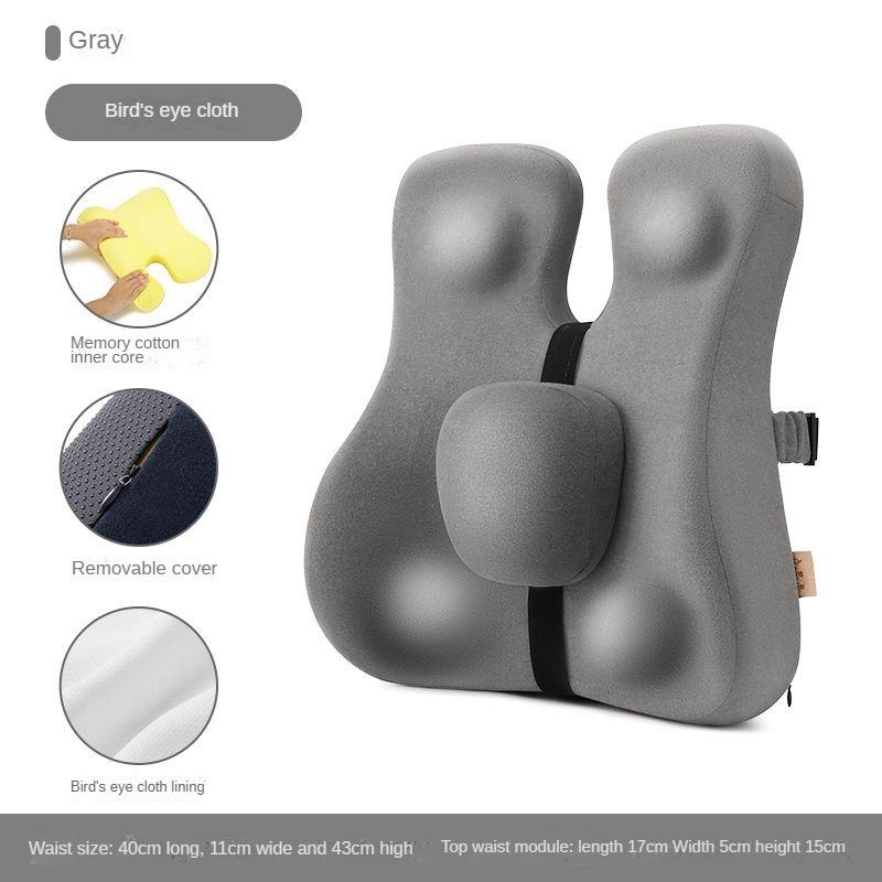 Orthopedic Chair Back Cushion Memory Foam Car Seat Office Sofa Waist Lumbar Side Support Pillow Spine Coccyx Protect