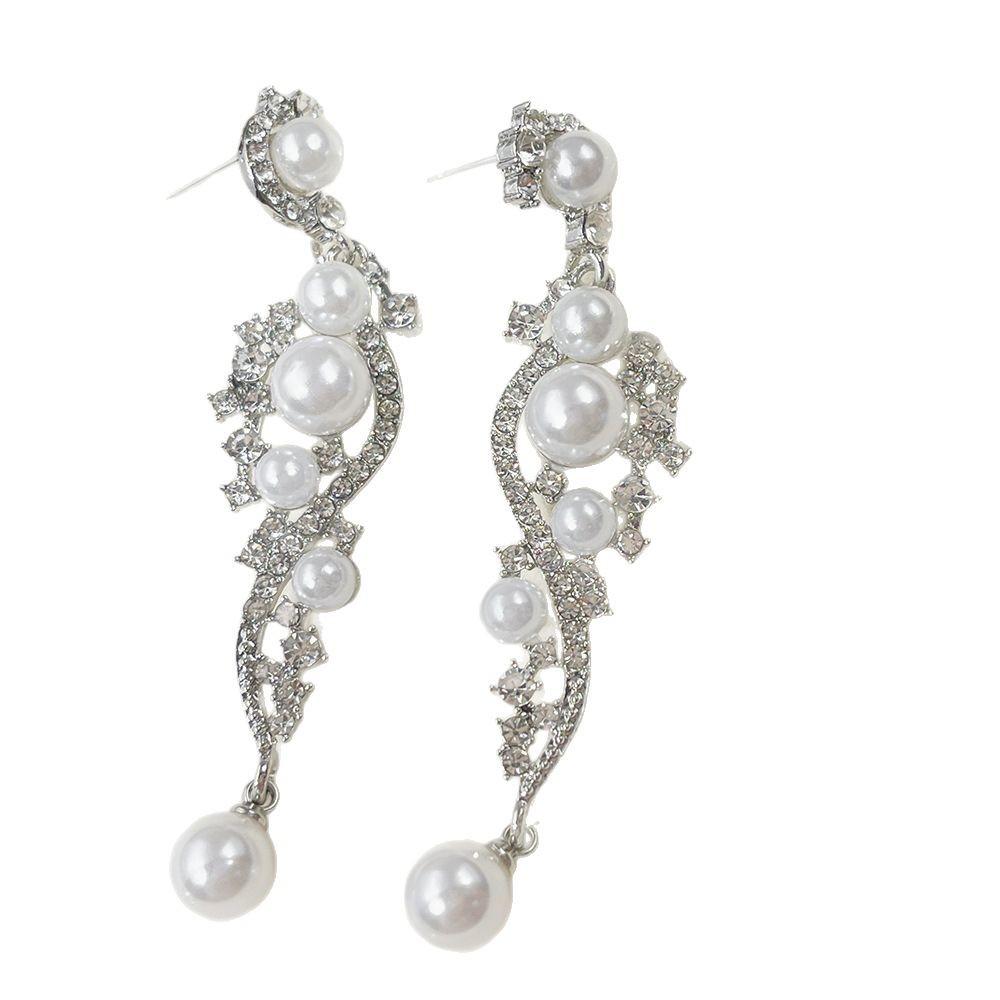 Elegante High-End Perlen Zirkon Ohrringe für Damen - Retro Luxus Statement Schmuck