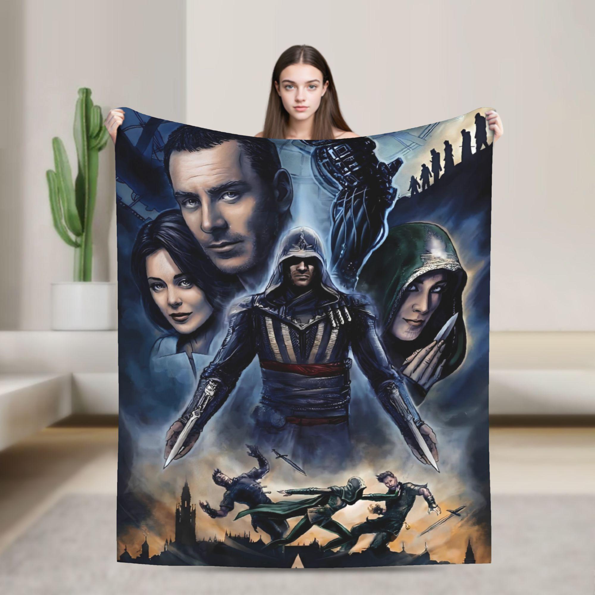 

Anime A-Assassins Game C-Creeds Blankets Warm Soft Plush Bedding Throws For Couch Chair Travel Flannel Bedspread Bed Cover 75x90cm